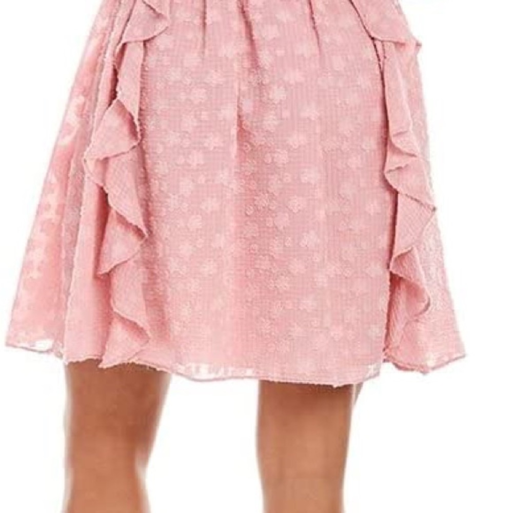 Elegant Pink Ruffle Dress - Picture 2 of 11